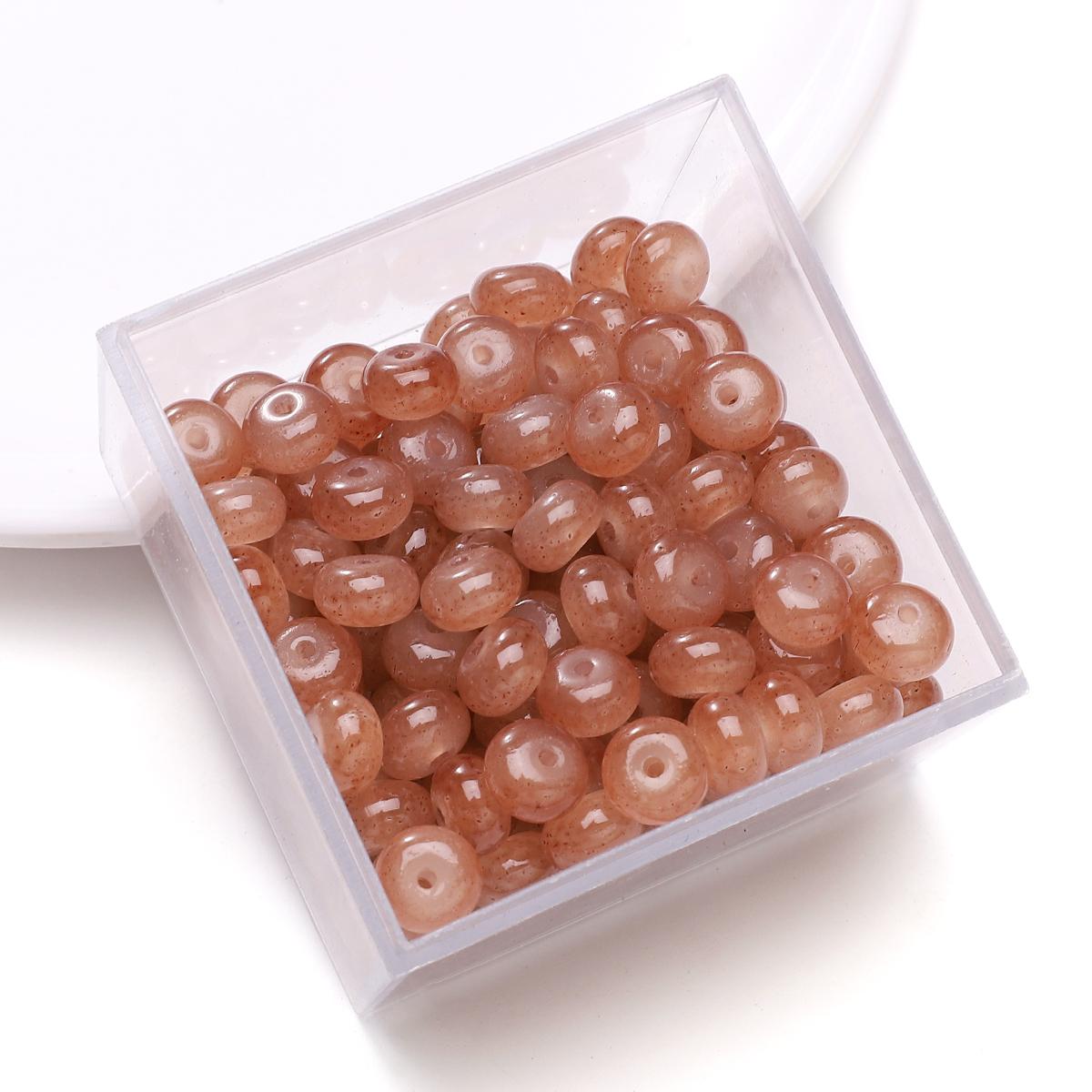 

25 шт. хрустальные стеклянные бусины, свободные разделительные бусины для изготовления ювелирных изделий своими руками, браслет, ожерелье коричневый/глубокий