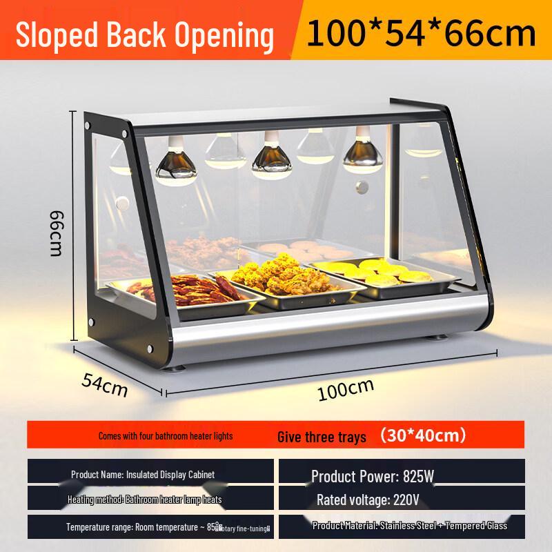 Heated Slanted Display Warmer Cabinet