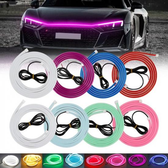 150cm Car DRL LED Light Strip for Hood Flexible Car Engine Cover