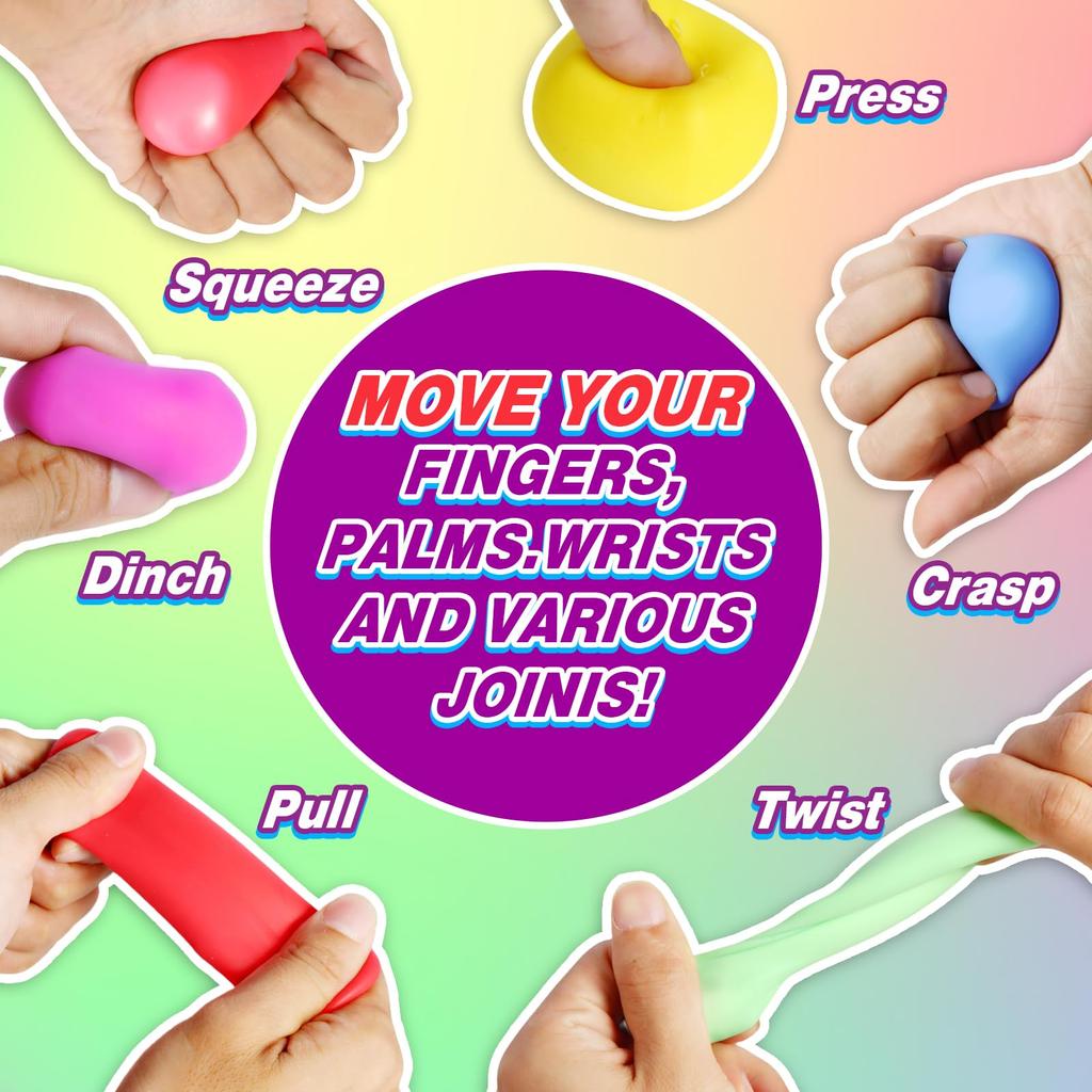 Slow Rising Stress Cube Fidget Toys, Squishy Balls Sensory Fidget Toys For Kids Adults, Classroom, Party Favors Pull Stretch Squ