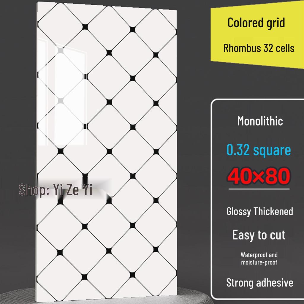 Imitation Tile Aluminum Composite PVC Self-Adhesive Kitchen Oil-Proof Wall Sticker and Wainscoting Panel.