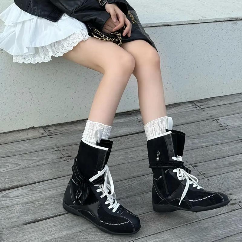 Leather Martin Boots Women's Autumn and Winter New Retro Pair Boots Western Cowboy Boots Versatile Boots Women