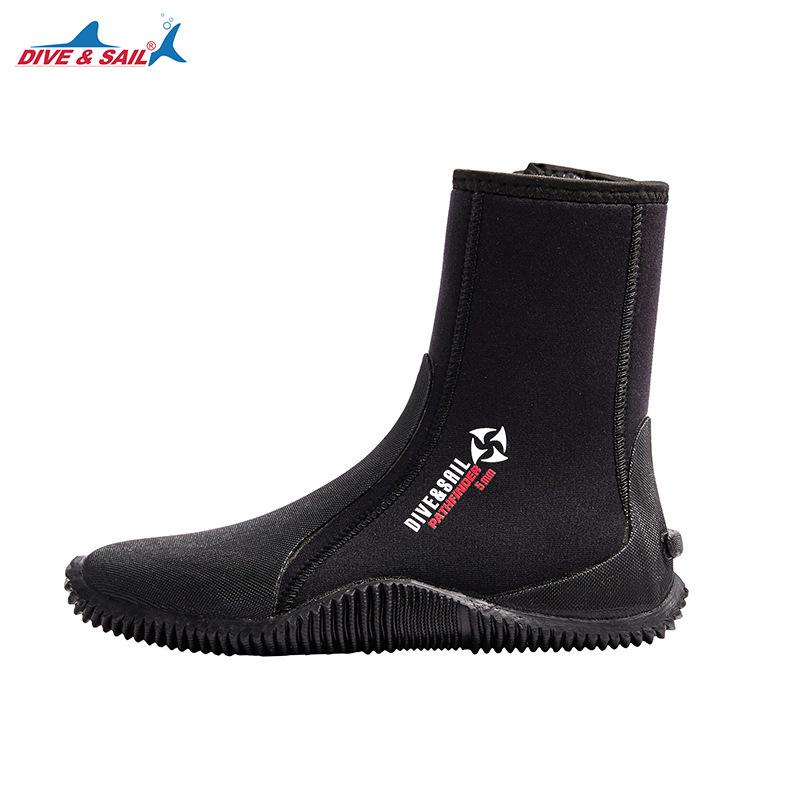 Unisex 5mm High-Top Diving Boots: Non-Slip, Puncture-Resistant Snorkeling, Surfing, and Canyoneering Shoes