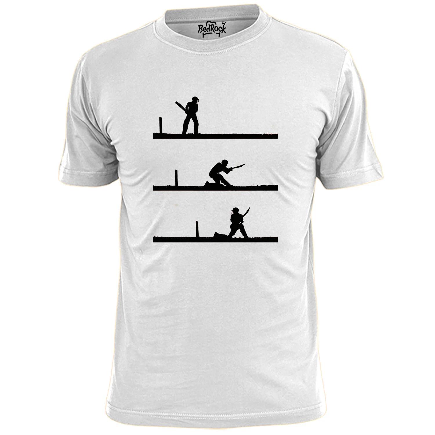 

Mens Triple Silhouette Cricket T shirt Ashes England T20 2XL