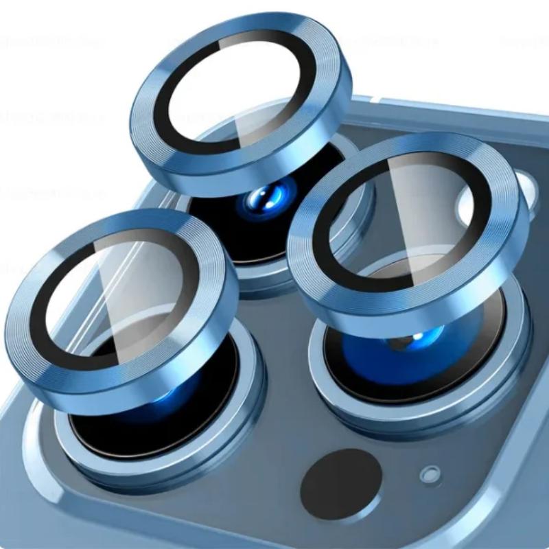 

Металеве кільце для захисту камери для IPhone 15 14 13 12 Pro Max/Samsung S24 Ultra S23 FE S22 Plus A15 A25 A35 A55 A05 A14 A34 A54 Загартоване скло кришка об єктива iphone 13pro синій