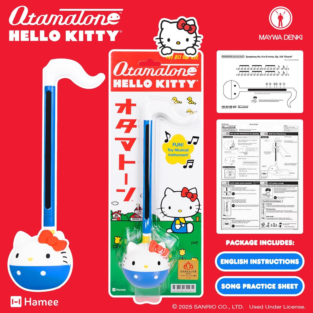 Otamatone Japanese Electronic Musical Instrument Portable Music Synthesizer Official Licensed Hello Kitty Sanrio Educational Fun Gift for Children