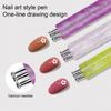 1/4 Stuks Bloem Nail Dotting Pen 5-Bladige Bloem Nail Design Balpen met Roestvrijstalen Bal DIY Manicure Kunst Tools