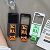 Phone Case for Samsung Galaxy Z Flip 7 FE 6 5 Flip6 Flip5 Flip4 Flip3 Ring Wrist Strap Plastic Fall Prevention Shockproof Cover