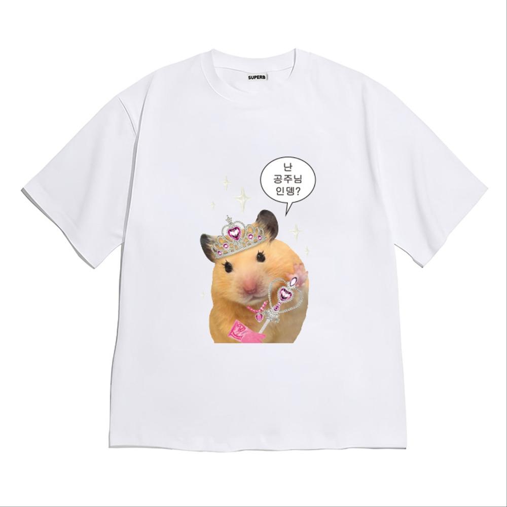 

Funny Hamster Princess Meme Graphic TShirt for Women Girls Fashion Casual Short Sleeve Cute Tee Vintage Clothes 4XL