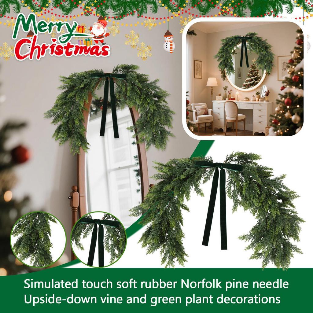 Artificial Pine Needle Christmas Wreath for Windows and Walls