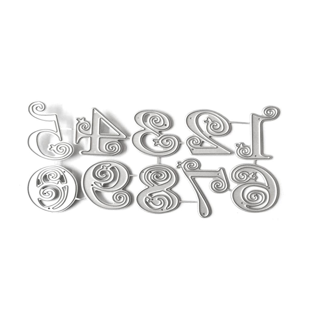 Carbon Steel Die Cut Number Cutting Dies Scrapbooking Embossing Stencils for Scrapbooking Card Making Packaging