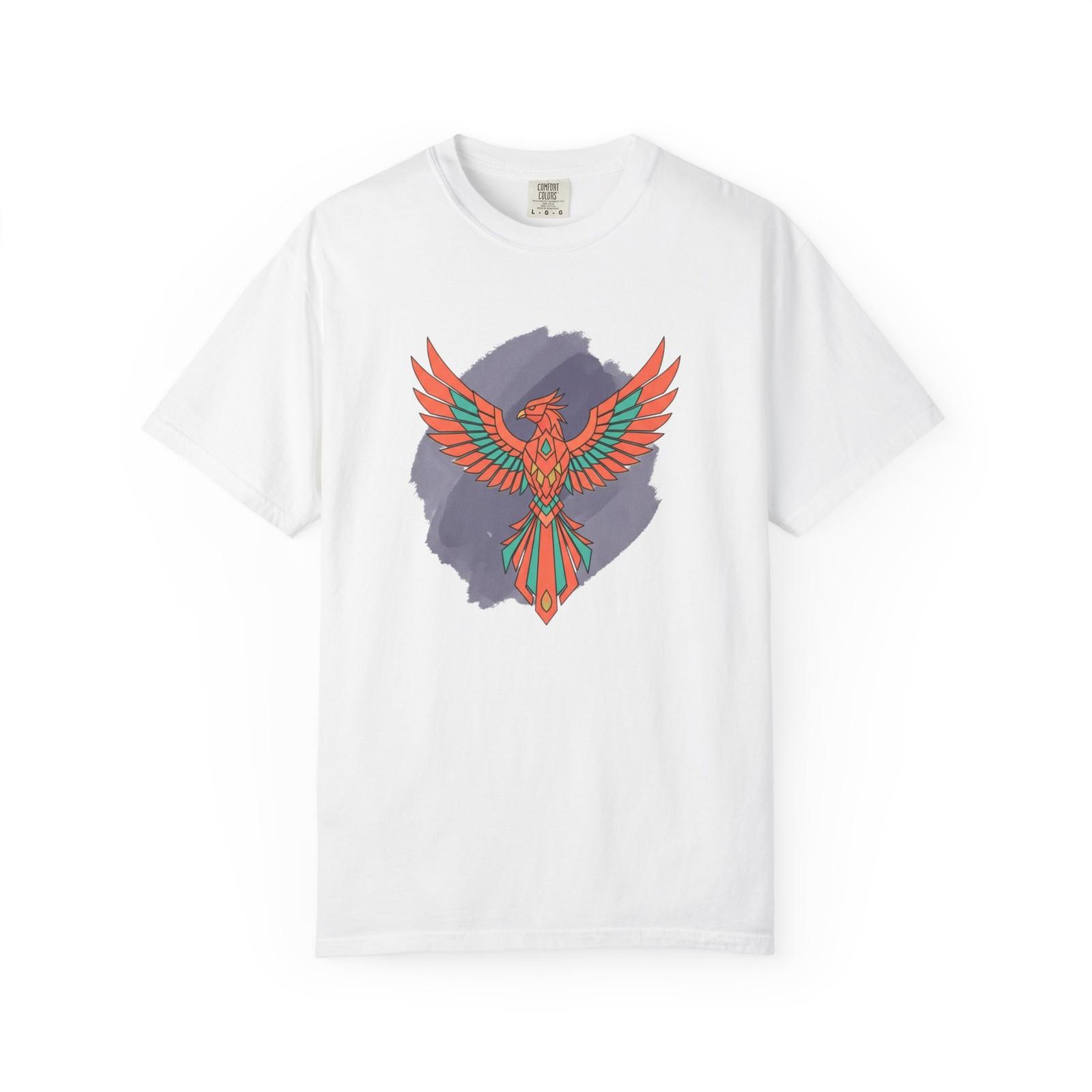 Colorful Phoenix Illustration T-shirt | Tribal Bird Graphic S