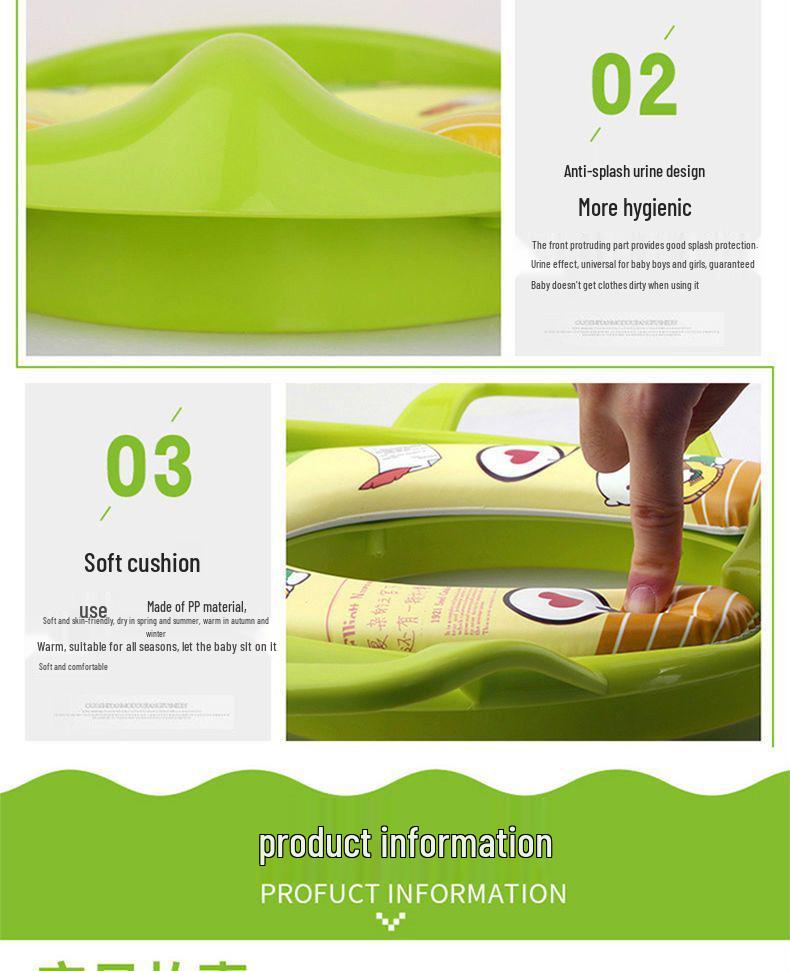 Kids' Soft Toilet Seat for Home Use - Enlarged Comfort for Boys, Girls, Infants, and Toddlers