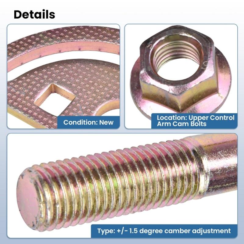 Truck Accessories for 2500HD 3500 2011-2022 Bolt Kit KR86376 Easy Installation Copper Upper Control Arm Bolt