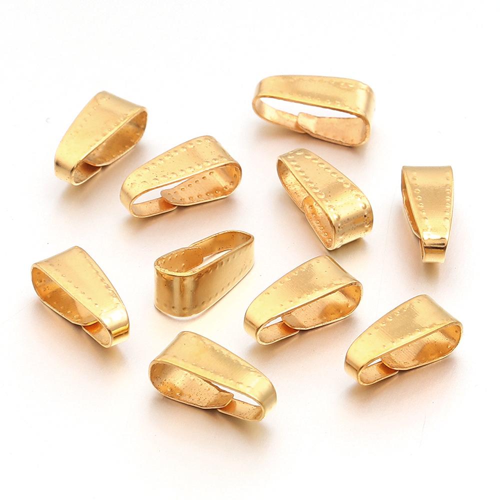 

100pcs/lot Metal Pinch Clip Clasps Bails Pendant Claw Clasps For Necklace Earings Connectors Jewelry Making DIY Accessories