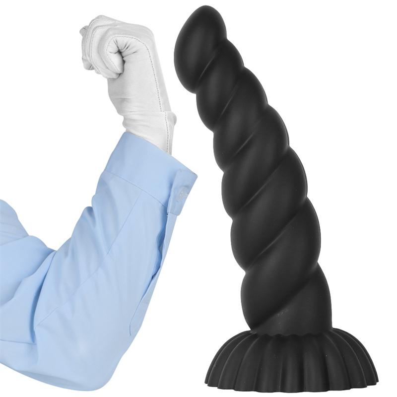 Silicone Black Extra Large Thick Anal Plug Penis Soft Thick Anal Plug Back Yard Fisting Anal Expander Male and Female Anal Masturbation