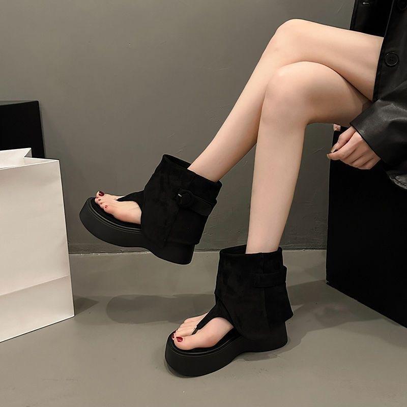 Pin-toe cool boots women's summer spice girls long boots heightened platform pants boots pinch sandals summer new high boots