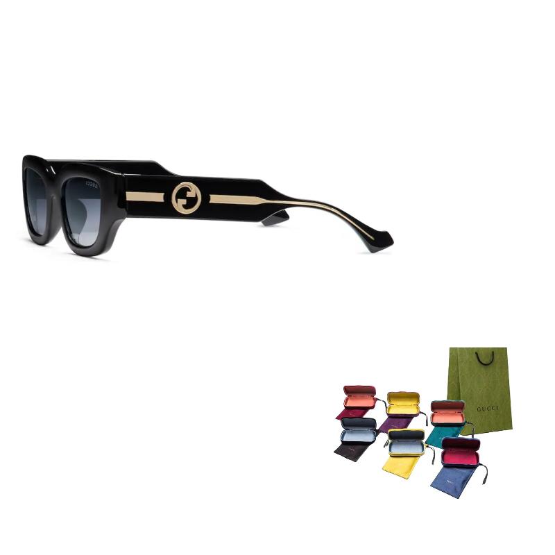 GUCCI Gg Rectangle-frame Sunglasses Women's Black