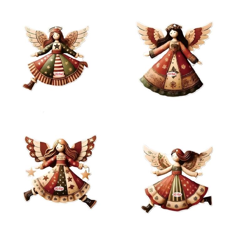 

Angelic Acrylic Hanging Decors Set Of 4 Angel Car Hanging Ornament For Vehicle Homes Christmas Celebration Display 1