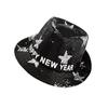 Flashing Sequins Hats with Star Happy New Year Hats With LED Lights And Sequins Perfect For Men And Women Party Supplies