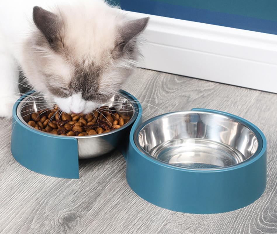 Double Bowls for Dogs Stainless Steel Feed Bowls Water Feeder Feeding Dishes Accessories for Small Dogs Cat Puppy Feeding | Dog Food