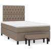 Maison Exclusive - Bed Slat Base with Taupe Mattress 120x200 Cm Fabric