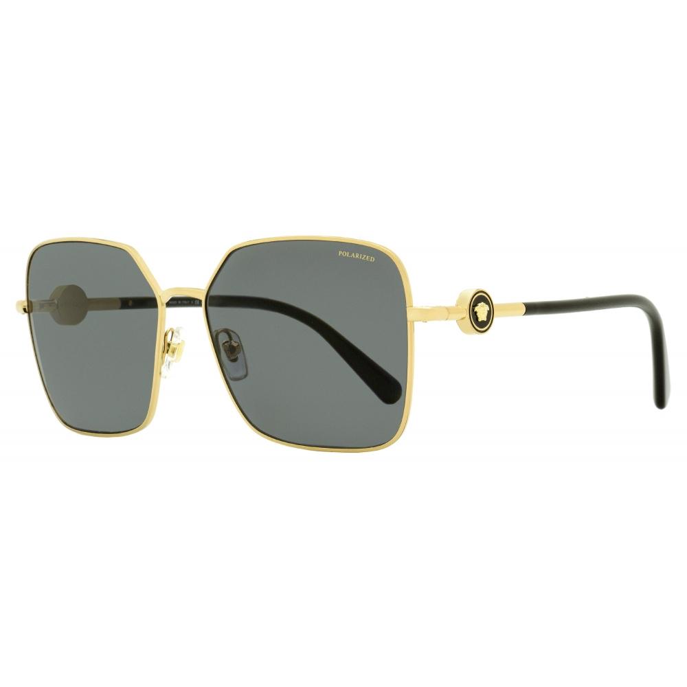 

Versace Женские поляризованные солнцезащитные очки VE2227 100281 Золотистые Черные 59 мм 100281