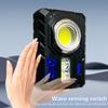 LED Intelligent Sensor Flashlight Warning Light USB Rechargeable Portable Hand Lamp Outdoor Lighting Camping Fishing Torch
