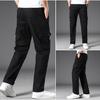 Calças multibolsos M-6XL Tooling masculinas largas plus fat calças casuais tamanho grande outono e inverno fat man velcro calças masculinas