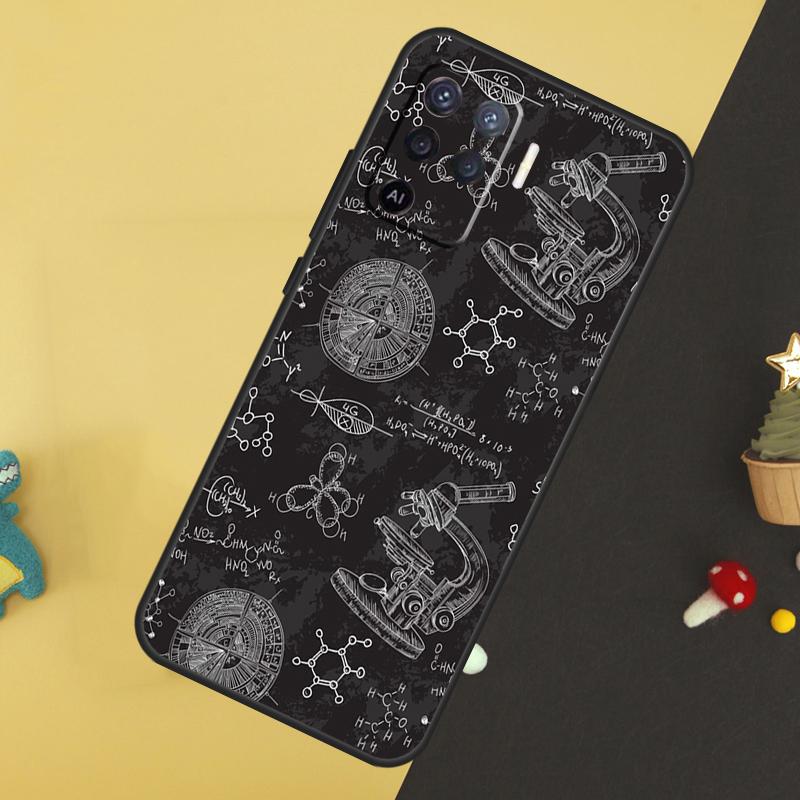 Biology and Chemistry Case For Oppo A60 A80 A40 A15 A16 A17 A57 A94 A74 A54 A76 A96 A18 A38 A58 A78 A98 A5 A6 Pro