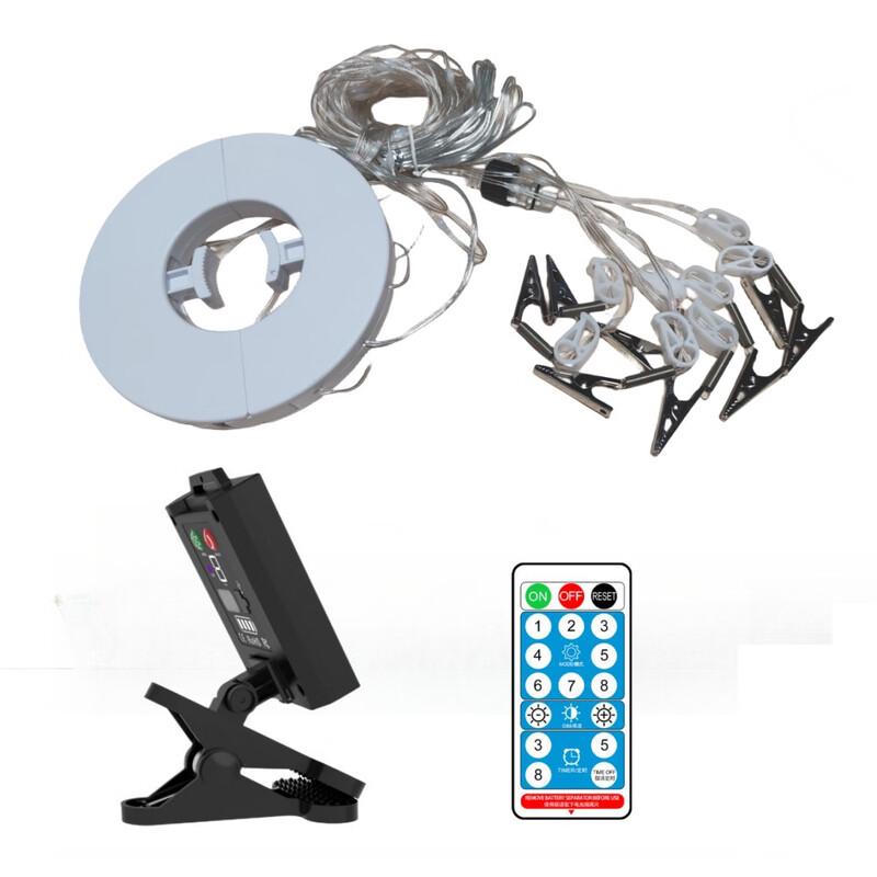 Clip-on Solar Umbrella Light with Remote