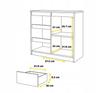 Cassettiera mikel antracite 3 cassetti 1 porta ripiano, mobile 80 cm capiente mikel