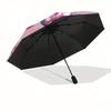 Disney Minnie Mouse, Pink Theme Themed automatic opening and closing folding umbrella, portable - durable, 8-rib umbrella frame, very suitab