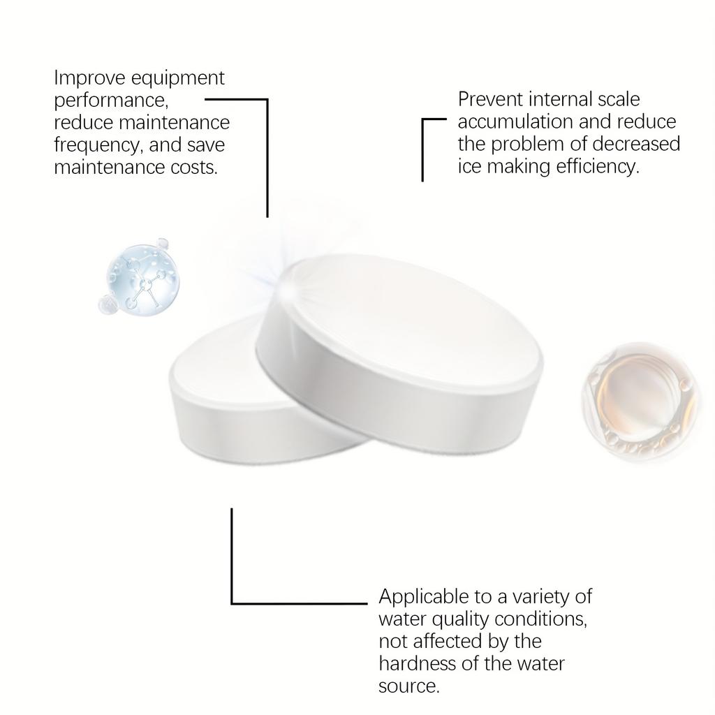 100 Tablets Ice Machine Cleaner Cleaning Tablets For Descaling Deodorizing Prolonging Ice Maker Lifespan,Coffee Machine Cleaning