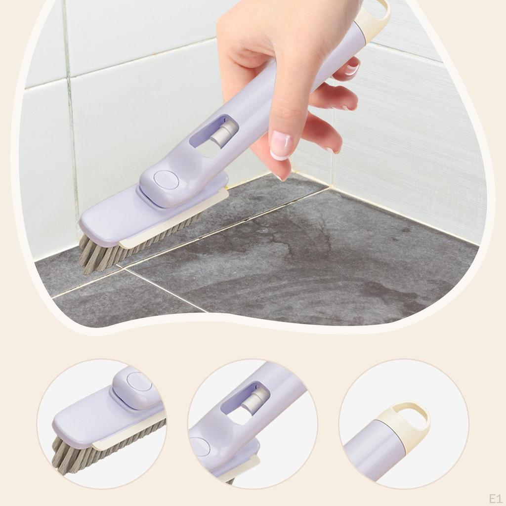 3-in-1 Crevice Cleaning Brush, Compact And Practical Tool, Grout Cleaner Brush for Tile