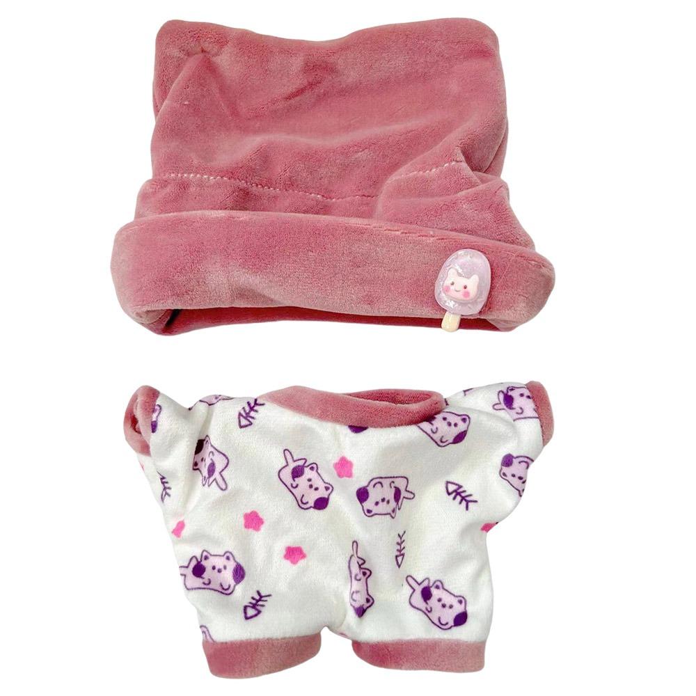 Košeľa Šortky Nášivka Oblečenie pre bábiky Doplnky pre bábiky 20cm Bábika Pyžamový oblek Po Rekvizity Kreslené zviera Hviezda Mini Blúzka Nohavice Set