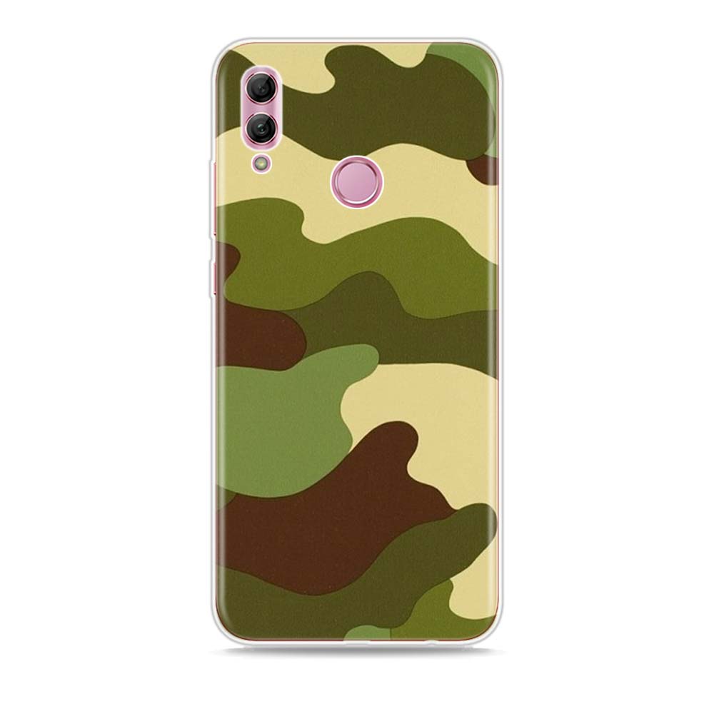 Armádní kamuflážní maskovací silikonový kryt pro Honor 30 30S 30i 9 10 9A 9C 9S 9N 10i 10X 9X Lite Pro 5G pouzdro na telefon