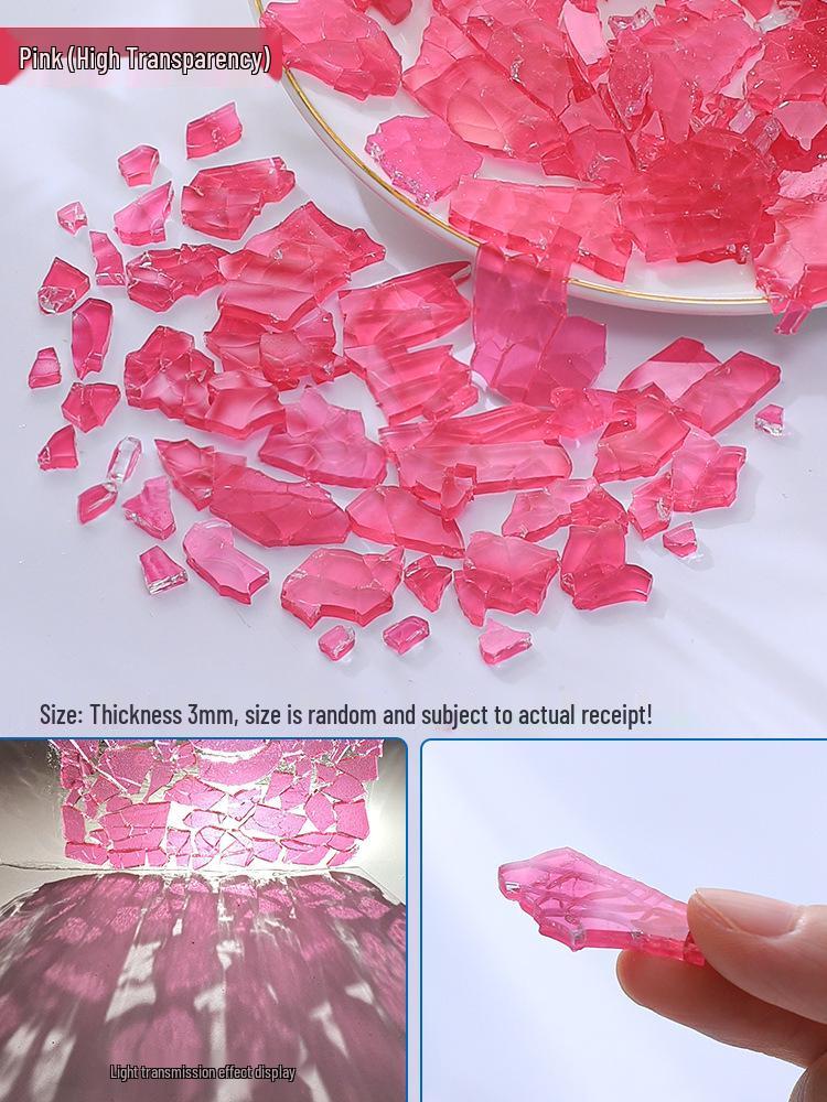 DIY Irregular Colored Tempered Glass Mosaic Candle Holder Coaster Lantern