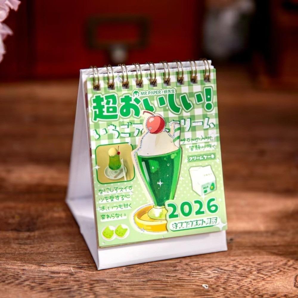 

Cute Style Desktop Calendar Creative Design Desk Calendar Japanese Style Coil Calendar Office Use 03