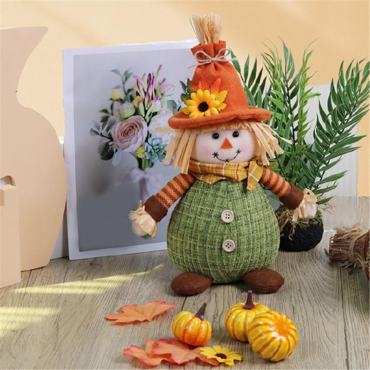 Seasonal Ornament Scarecrow Doll Decorative Figurine Holiday Festival Decor Party Supply Harvest Festival Kitchen Layout