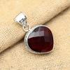 Red Garnet Gemstone Handmade 925 Sterling Silver Jewelry Pendant For Women