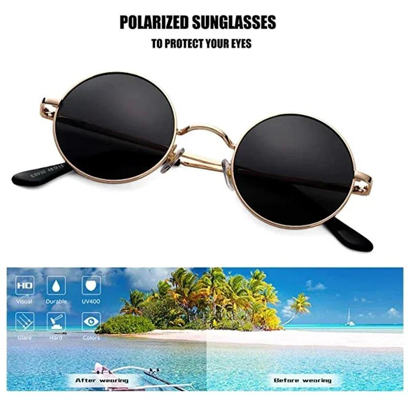 Classic Small Round Sunglasses UV400 for Men Women Retro Vintage Circle Hippie Sun Glasses