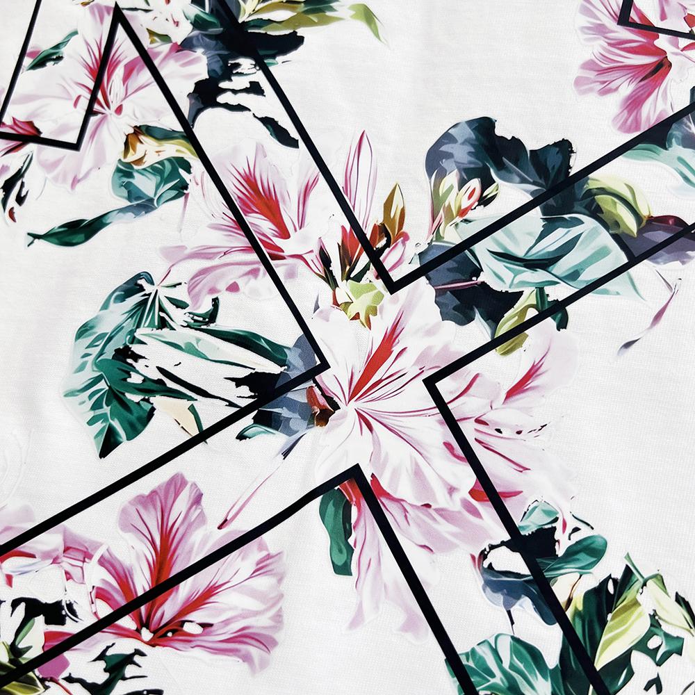 9299 Off-White Summer Men's and Women's Pure Cotton Print Oversized T-shirt Street Wear