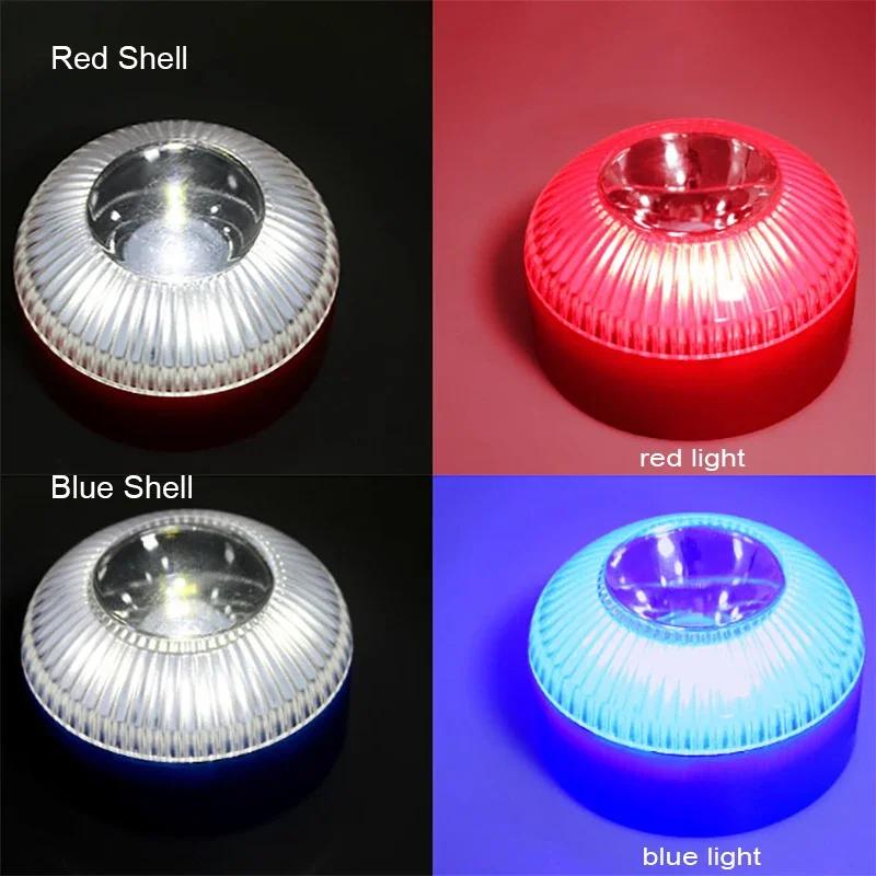 Newest Portable Emergency Light Car Emergency Beacon Light Orange/Blue/Red Magnetic Induction Strobe Light Waterproof Flashlight