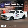 1:24 Scale Model Cars - Four-wheel drive RC high-speed vehicle, 2.4G remote control racing car, retro BMW E30 model toy car