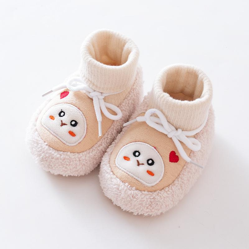 

Autumn and Winter Non-slip Toddler Shoes Soft-soled Indoor Shoes and Socks 2026 New Cute Shoes 11 хаки