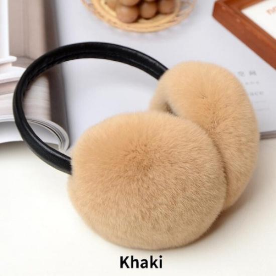 Women Warm Faux Rabbit Fur Earmuffs Plush Ski Ear Warmer Cover Earflap Winter