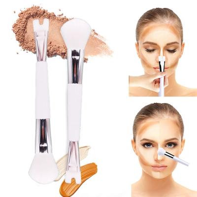 Pennello Makeup a Forma di U per Scolpire & Definire il Contorno del Naso Precisione 2-in-1