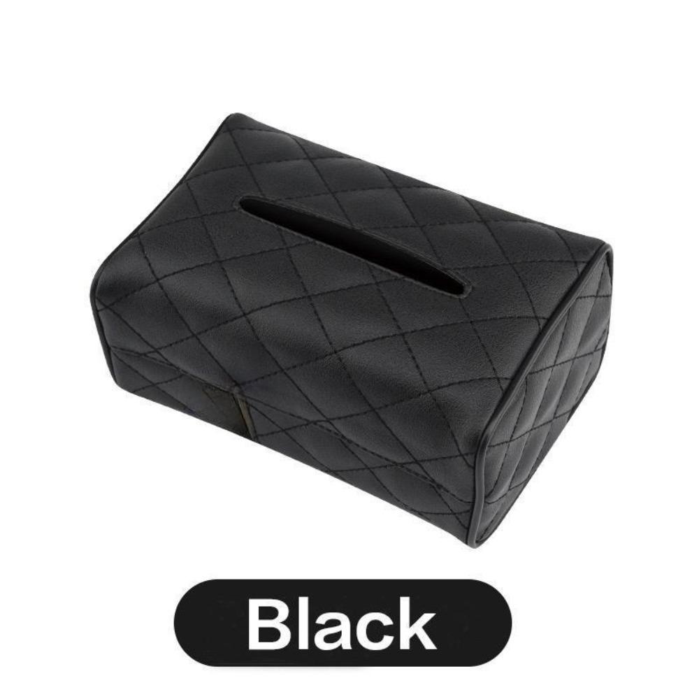 Tissue Boxes Holder for Car PU Leather Universal Car Sun Visor or Vehicle Backseat Tissue Holder