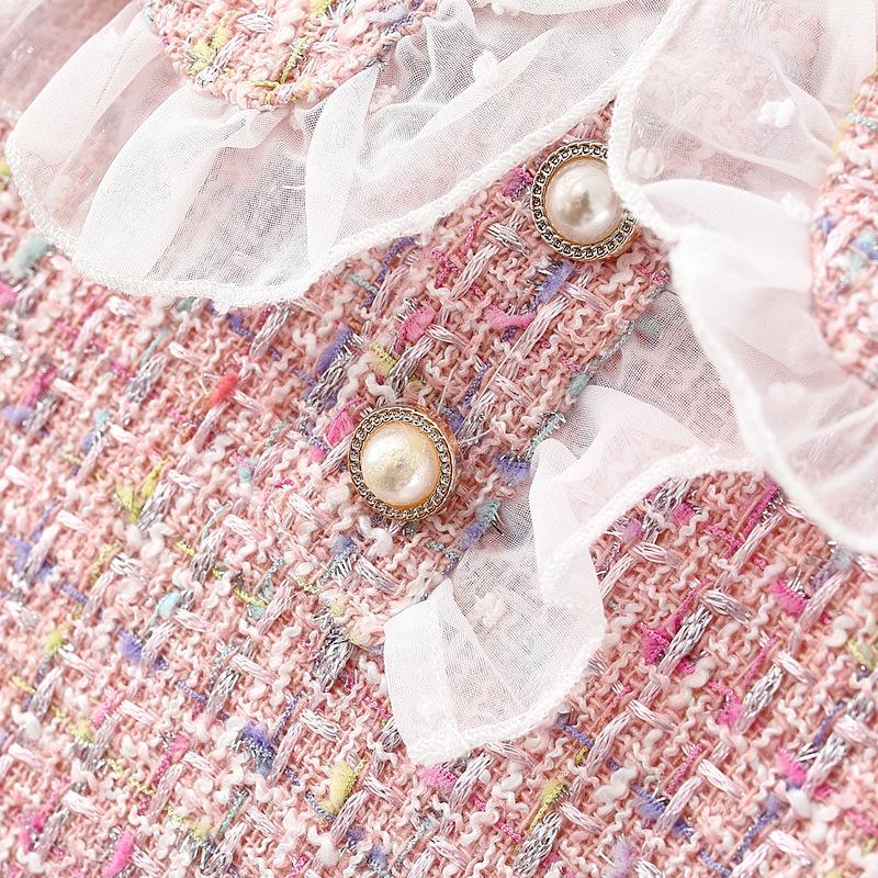Girls' Korean Dress with Small Fragrance, New Long-sleeved Children's Skirt for Young Girls In Autumn.